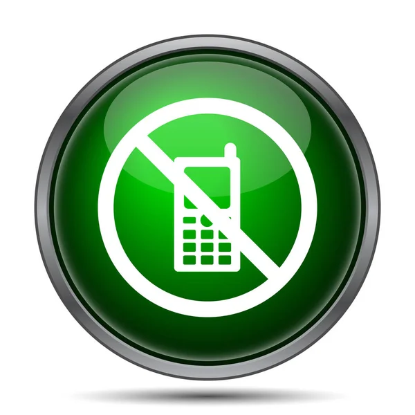 Mobiele Telefoon Beperkt Pictogram Internet Knop Witte Achtergrond — Stockfoto