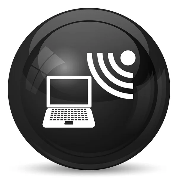 Wireless laptop icon — Stock Photo, Image