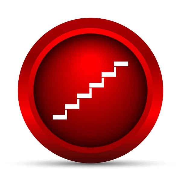 Stairs Icon Internet Button White Background — Stock Photo, Image