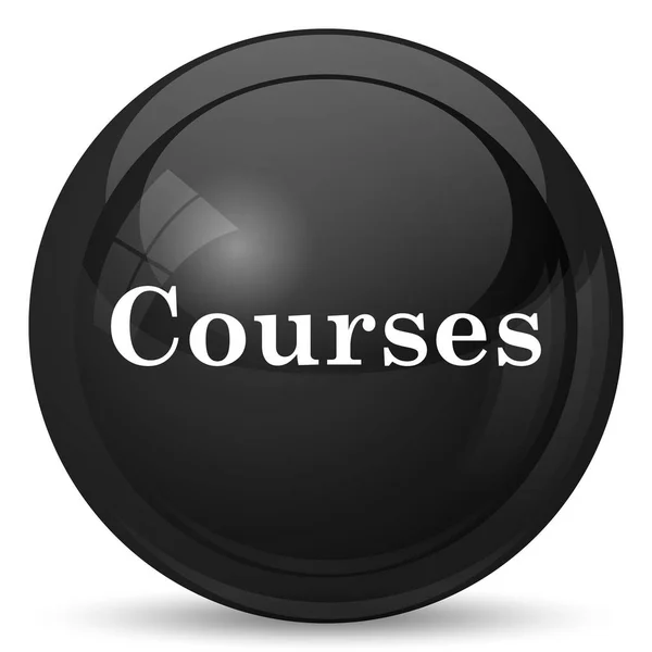 课程图标 白色背景上的互联网按钮 — 图库照片