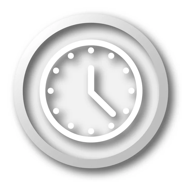 Icône Horloge Bouton Internet Sur Fond Blanc — Photo