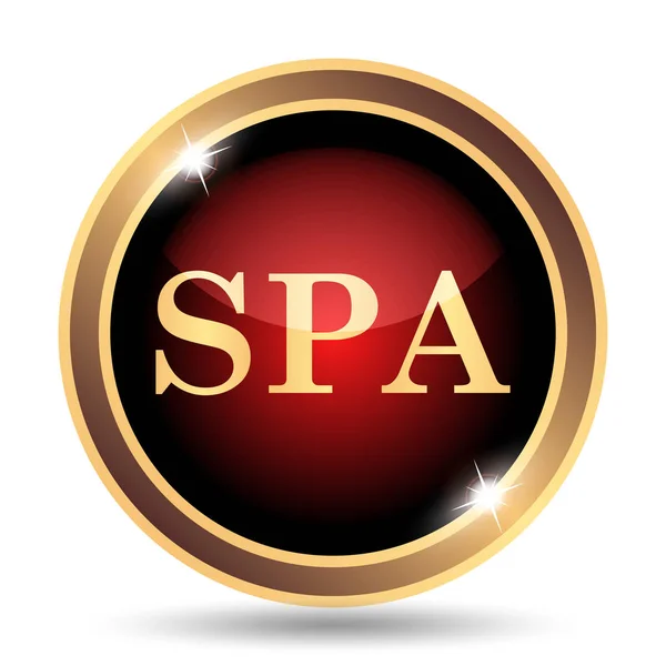 Icona Della Spa Pulsante Internet Sfondo Bianco — Foto Stock