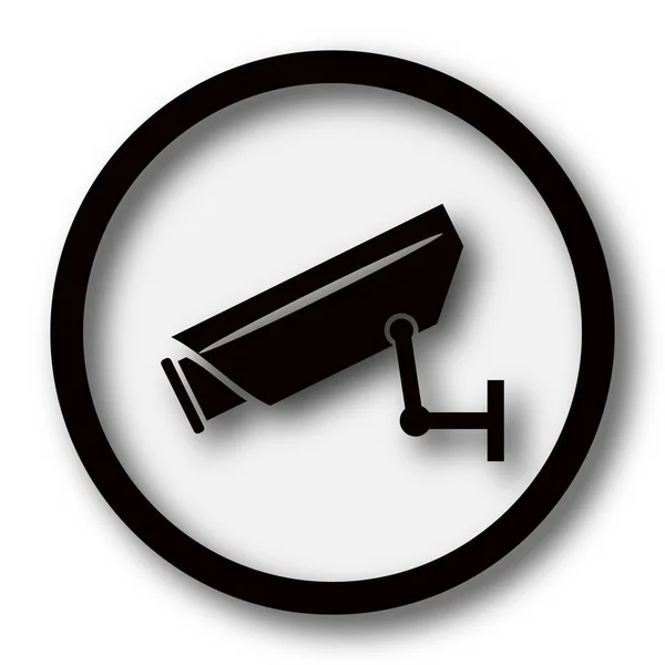 Icono Cámara Vigilancia Botón Internet Sobre Fondo Blanco — Foto de Stock