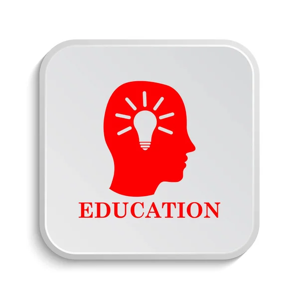 Education Icon Internet Button White Background — Stock Photo, Image