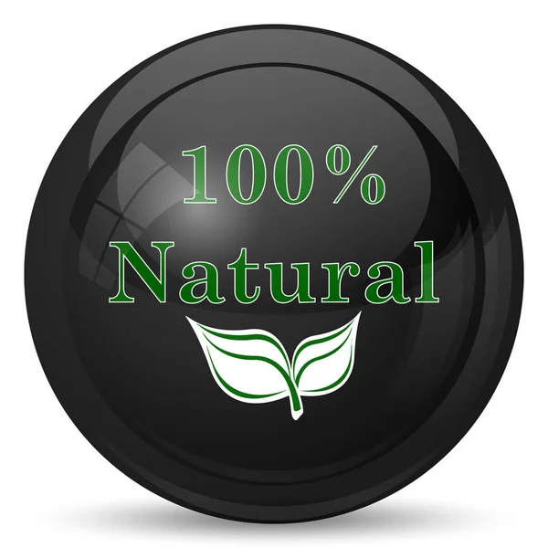 100% naturalny ikona — Zdjęcie stockowe