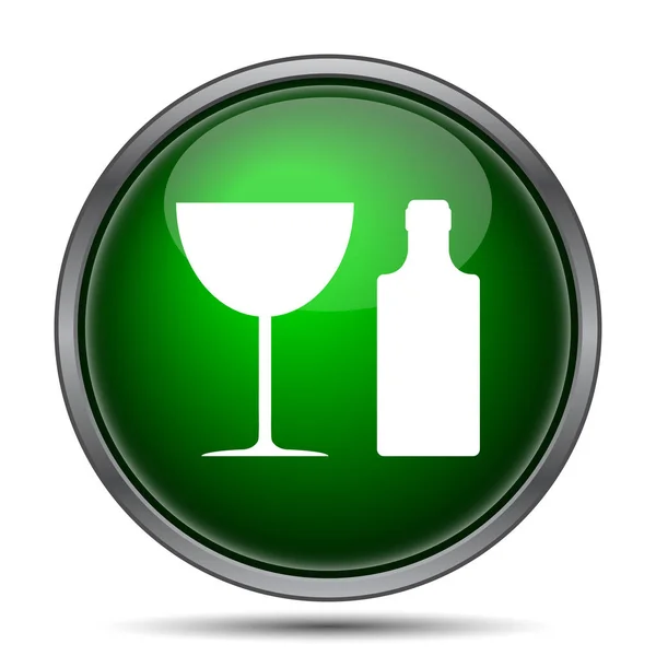 Bottle and glass icon — Stock Photo, Image