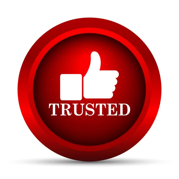 Trusted Icon Internet Button White Background — Stock Photo, Image
