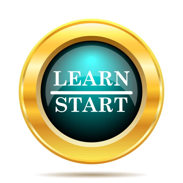 Start Learn Icon Internet Button White Background — Stock Photo, Image