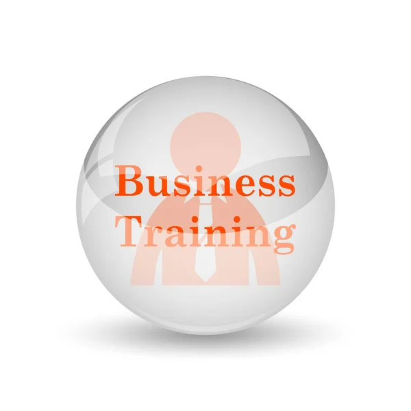 ビジネス トレーニング アイコン 白い背景の上のインター ネット ボタン — ストック写真