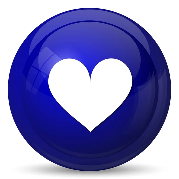 Heart Icon Internet Button White Background — Stock Photo, Image