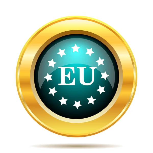 European union icon. Internet button on white background