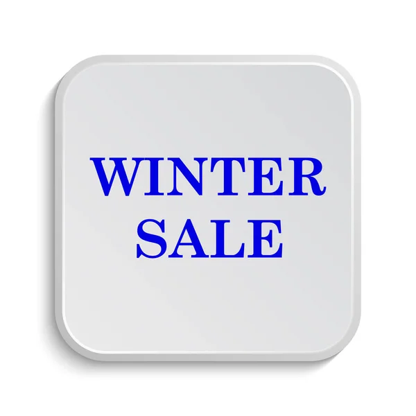 Winter Sale Icon Internet Button White Background — Stock Photo, Image