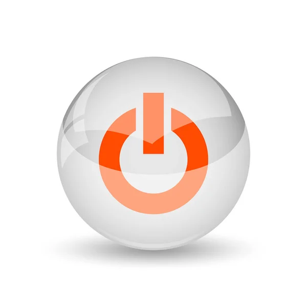 Power Button Icon Internet Button White Background — Stock Photo, Image