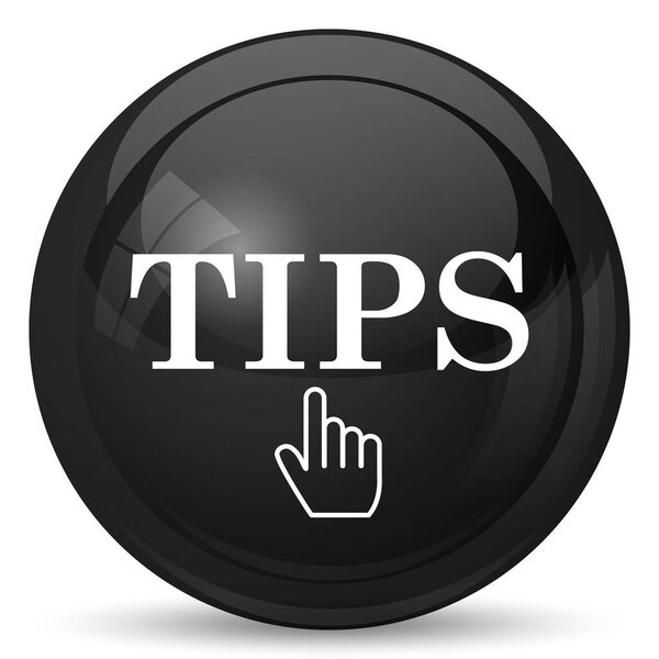 Tips icon. Internet button on white background