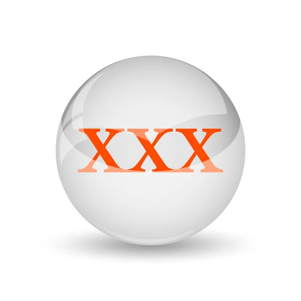 Icône Xxx Bouton Internet Sur Fond Blanc — Photo