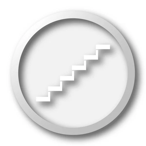 Ikona Schody Przycisk Internet Białym Tle — Zdjęcie stockowe