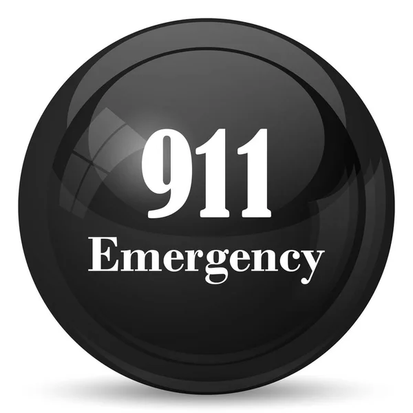 911 Icono Emergencia Botón Internet Sobre Fondo Blanco — Foto de Stock