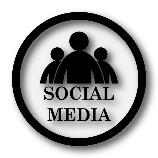 Икона Социальных Сетей Кнопка Интернет Белом Фоне — стоковое фото