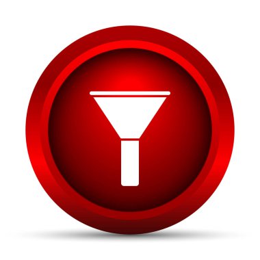 Filtre simgesi. Beyaz arka plan üzerinde Internet düğmesi