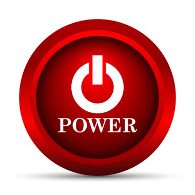 Güç düğmesi simgesi. Beyaz arka plan üzerinde Internet düğmesi
