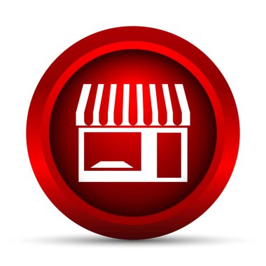 Mağaza simgesi. Beyaz arka plan üzerinde Internet düğmesi