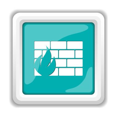 Güvenlik Duvarı simgesi. Beyaz arka plan üzerinde Internet düğmesi