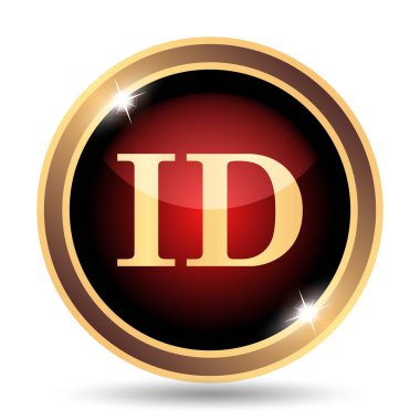 ID simgesi. Beyaz arka plan üzerinde Internet düğmesi