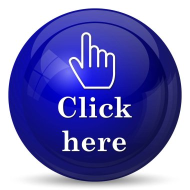 Burada simgesini tıklatın. Beyaz arka plan üzerinde Internet düğmesi