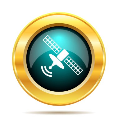 Anten simgesi. Beyaz arka plan üzerinde Internet düğmesi