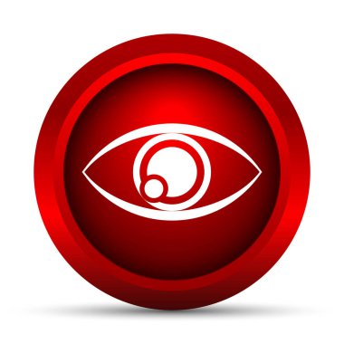 Göz simgesini. Beyaz arka plan üzerinde Internet düğmesi