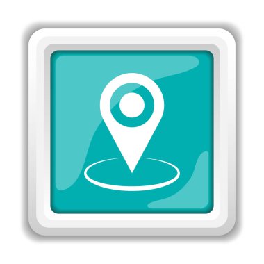 PIN konumu simgesi. Beyaz arka plan üzerinde Internet düğmesi