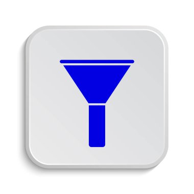 Filtre simgesi. Beyaz arka plan üzerinde Internet düğmesi