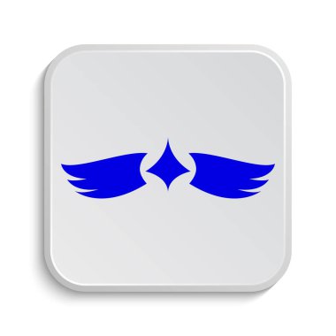 Kanatları simgesi. Beyaz arka plan üzerinde Internet düğmesi