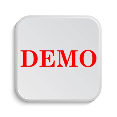 Demo simgesi. Beyaz arka plan üzerinde Internet düğmesi