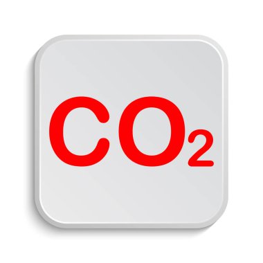 CO2 simgesi. Beyaz arka plan üzerinde Internet düğmesi