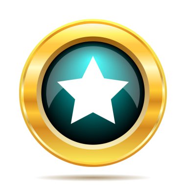 Favori simgesi. Beyaz arka plan üzerinde Internet düğmesi