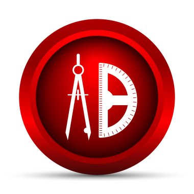 E-öğrenme simgesi. Beyaz arka plan üzerinde Internet düğmesi