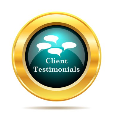 Müşteri referansları simgesi. Beyaz arka plan üzerinde Internet düğmesi