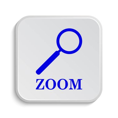 Büyüteç simgesiyle zoom. Beyaz arka plan üzerinde Internet düğmesi