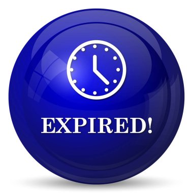 Süresi dolan simgesi. Beyaz arka plan üzerinde Internet düğmesi