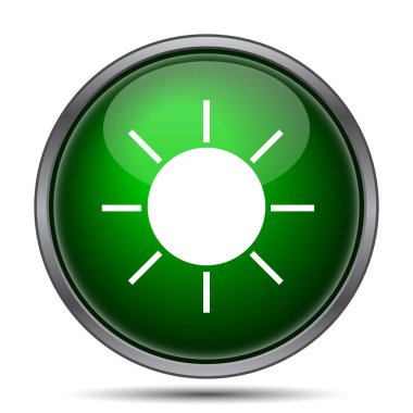 Güneş simgesi. Beyaz arka plan üzerinde Internet düğmesi