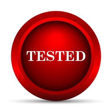 Test simgesi. Beyaz arka plan üzerinde Internet düğmesi