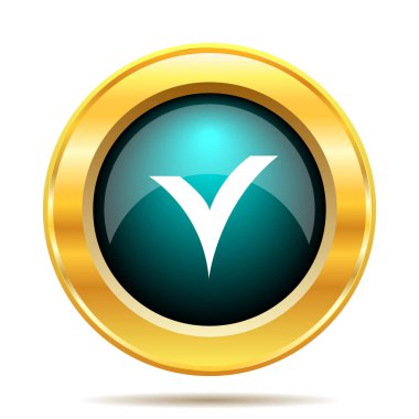 V simgesini kontrol ettim. Beyaz arka plan üzerinde Internet düğmesi