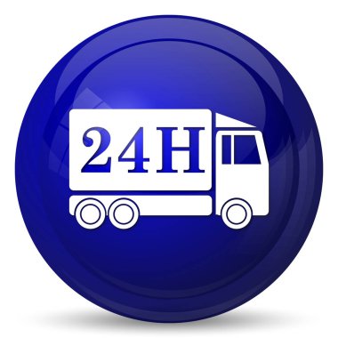 24 saat teslimat kamyonu simgesi