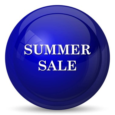 Yaz satış simgesi. Beyaz arka plan üzerinde Internet düğmesi