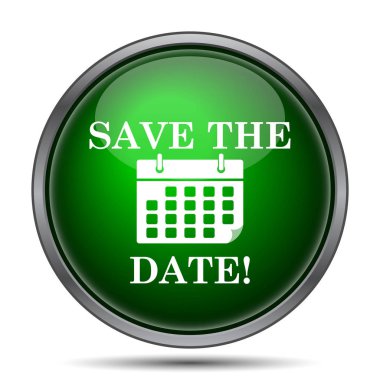 Tarihi simge kaydetmek. Beyaz arka plan üzerinde Internet düğmesi