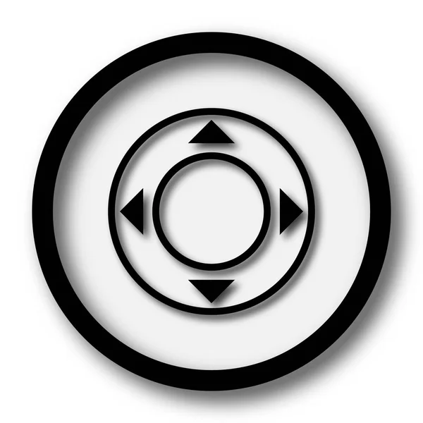 Ikony Dżojstika Przycisk Internet Białym Tle — Zdjęcie stockowe