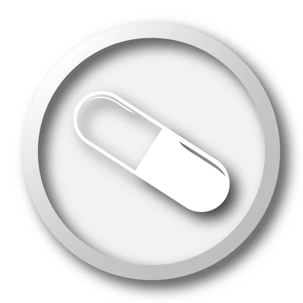Icono Píldora Botón Internet Sobre Fondo Blanco —  Fotos de Stock