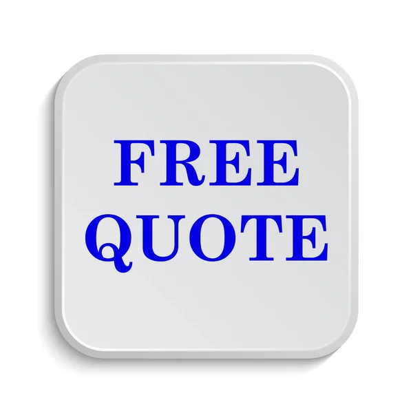 Free Quote Icon Internet Button White Background — Stock Photo, Image