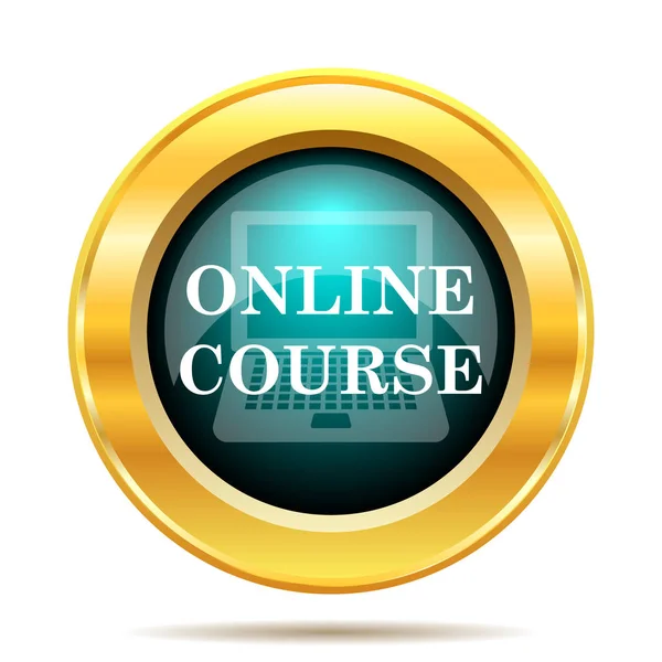 Online Course Icon Internet Button White Background — Stock Photo, Image